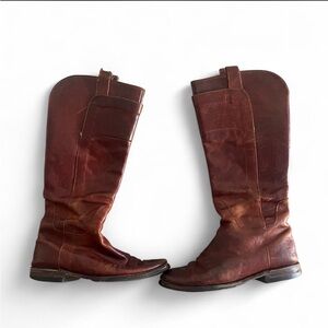 Paige tall riding boots Frye cognac